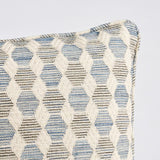 Schumacher Blue 22" x 22" Coquina Pillow