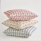 Schumacher Blue 22" x 22" Coquina Pillow