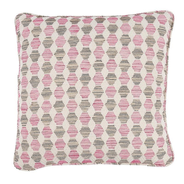 Schumacher Pink 22" x 22" Coquina Pillow