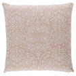 Schumacher Natural 20" x 20" Tiana Embroidery Pillow