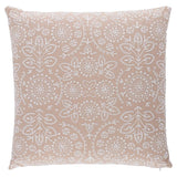 Schumacher Natural 20" x 20" Tiana Embroidery Pillow