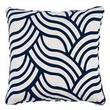 Schumacher Sangomar Applique Navy 22" x 22" Pillow