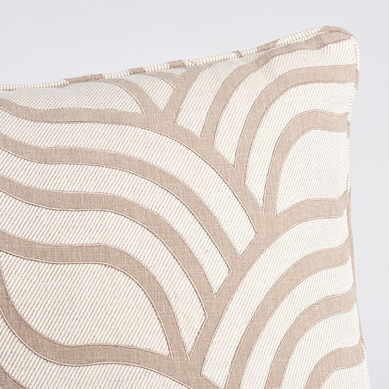 Schumacher Sangomar Applique Brown 22" x 22" Pillow