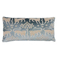 Schumacher Woodland Leopard Velvet Mineral 24" x 12" Pillow