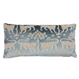 Schumacher Woodland Leopard Velvet Mineral 24" x 12" Pillow