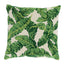 Schumacher Green & Ivory 22" x 22" Tropical Leaf Pillow