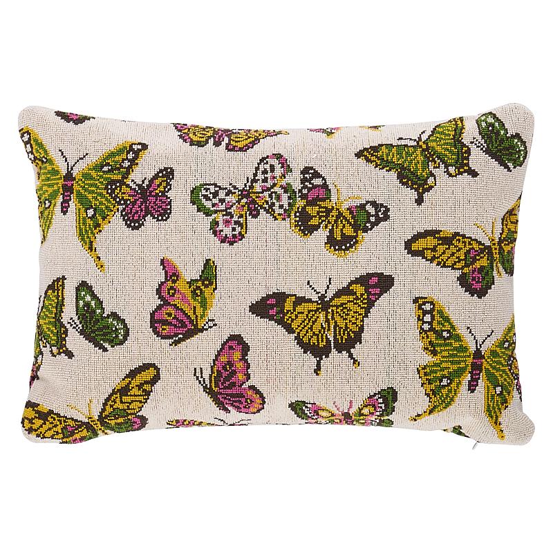 Schumacher Butterfly Epingle Spring 18" x 12" Pillow