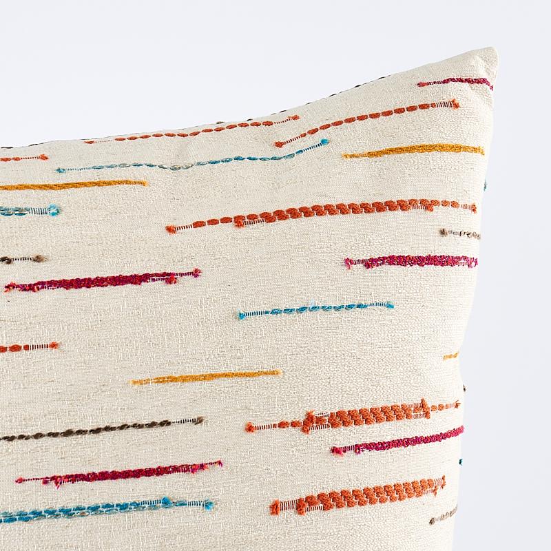 Schumacher Leland Stripe Multi 20" x 20" Pillow
