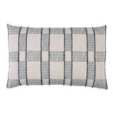 Schumacher Indigo 22" x 14" Elko Plaid Pillow