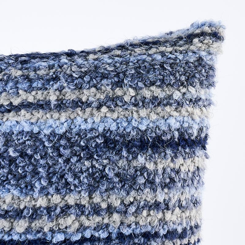 Schumacher Bensley Boucle Blues 18" x 18" Pillow