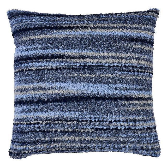 Schumacher Blues 22" x 22" Bensley Boucle Pillow