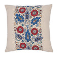 Schumacher Red & Blue 20" x 20" Anatolia Embroidery Pillow