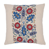 Schumacher Red & Blue 20" x 20" Anatolia Embroidery Pillow