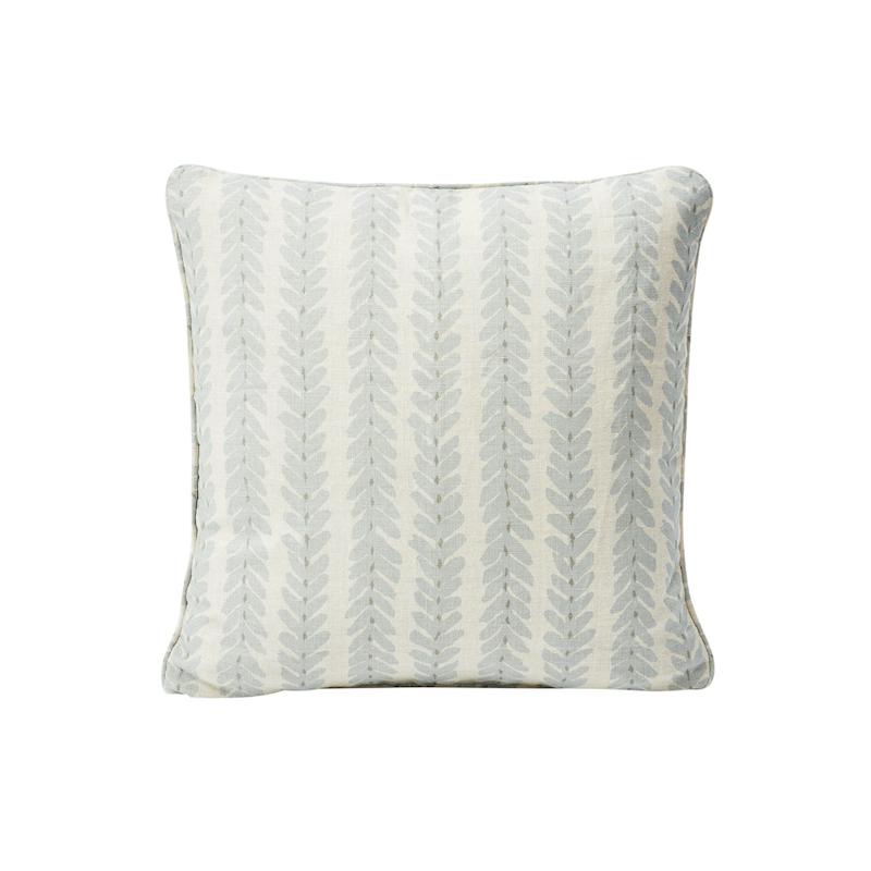 Schumacher Blue 18" x 18" Woodperry Pillow