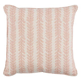 Schumacher Pink & Natural 20" x 20" Woodperry Pillow