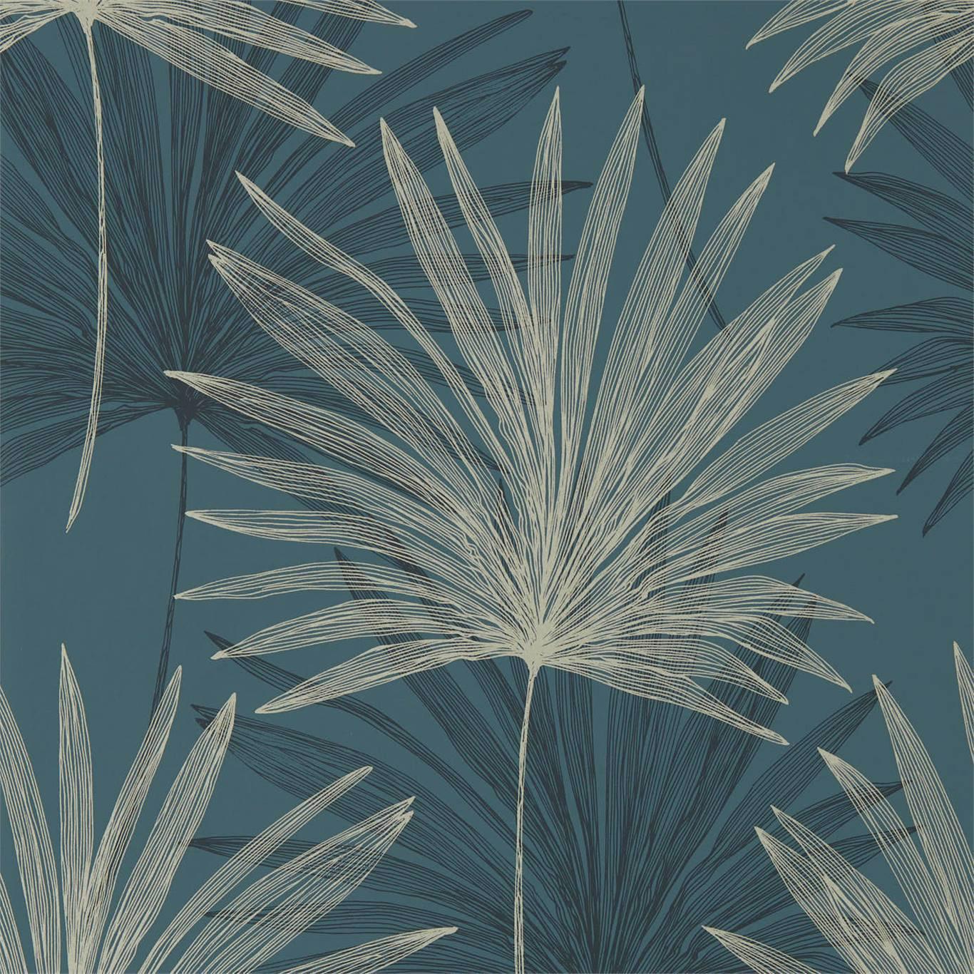 Harlequin Mitende Ink/Platinum Wallpaper