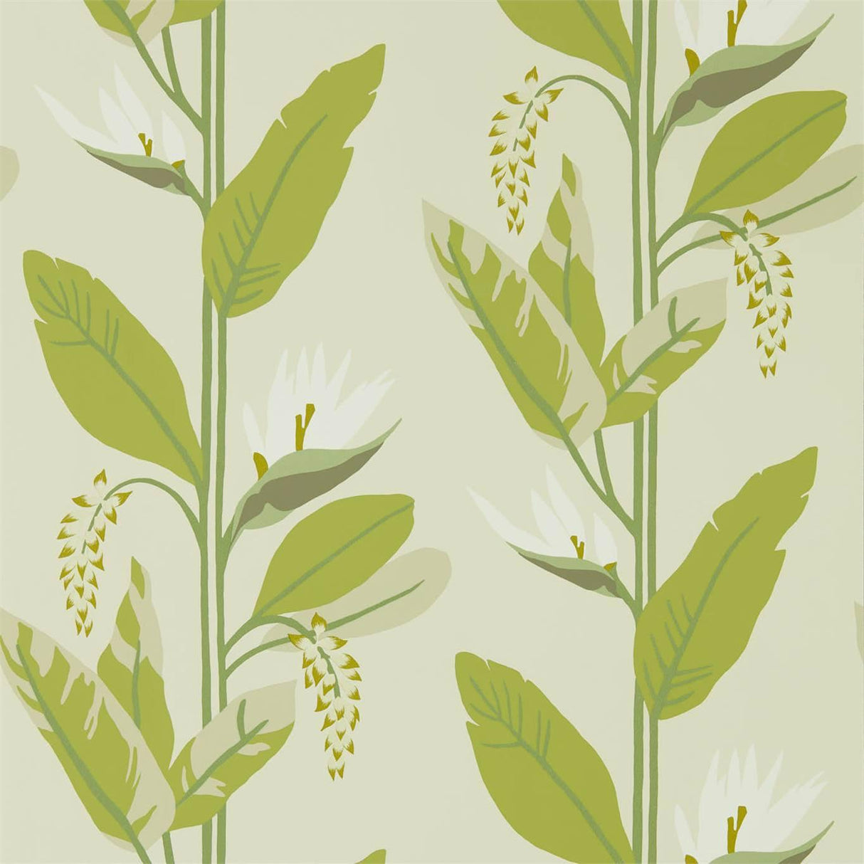 Harlequin Llenya Lime/Jade/Pebble Wallpaper