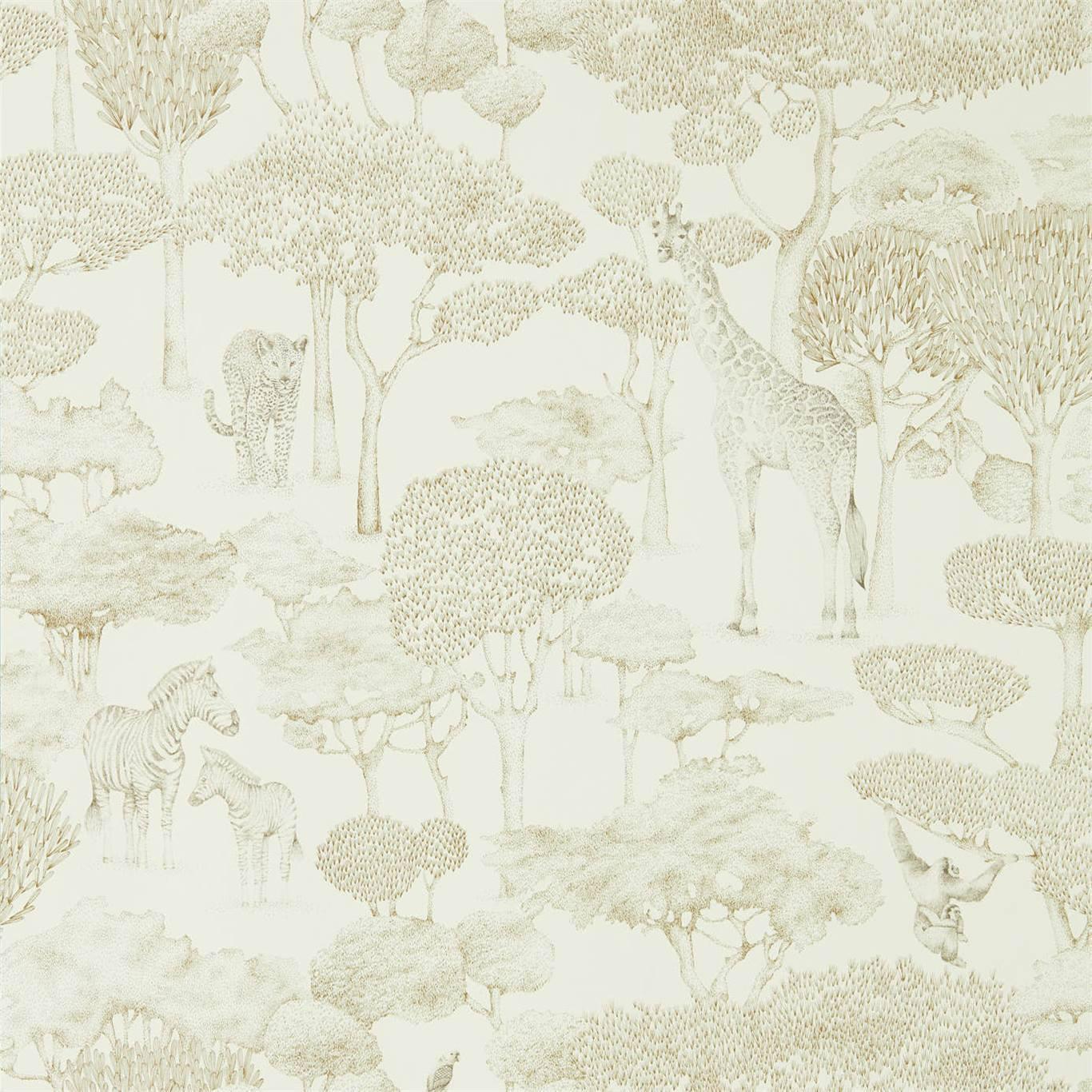 Harlequin Shamwari Chalk/Gold Wallpaper