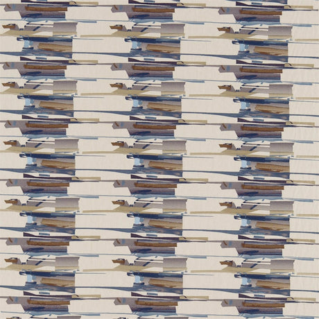 Harlequin Zeal Old Navy/Denim/Tan Fabric