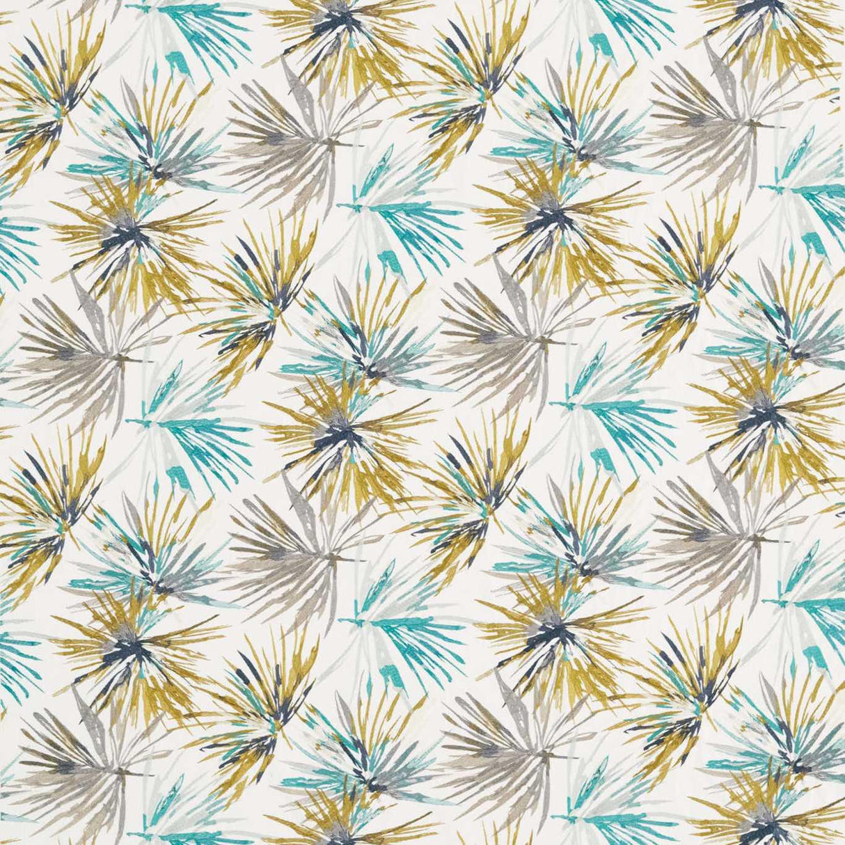 Harlequin Aucuba Teal/Zest Fabric