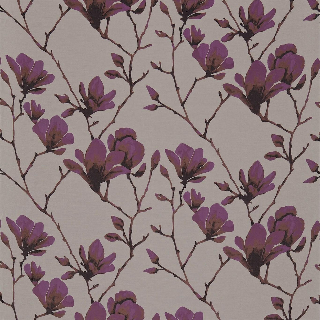 Harlequin Lotus Bronze/Magenta Fabric