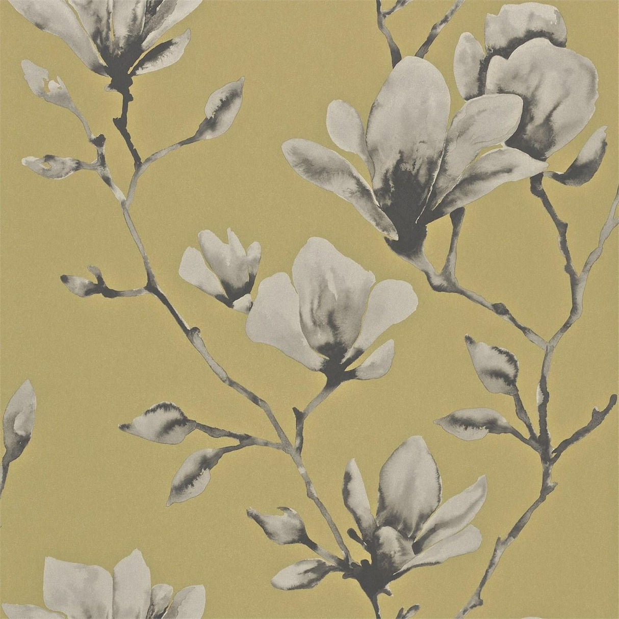 Harlequin Lotus Mustard Wallpaper