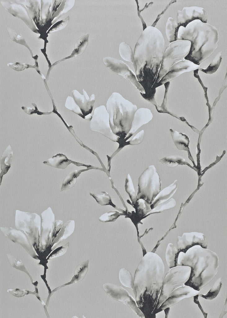 Harlequin Lotus Silver Wallpaper