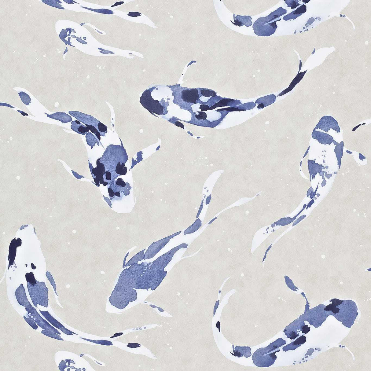 Harlequin Koi Indigo Wallpaper