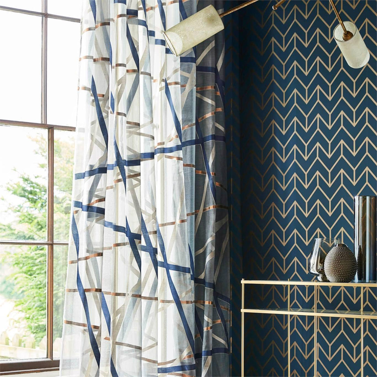 Harlequin Yasuda Ink/Copper Fabric