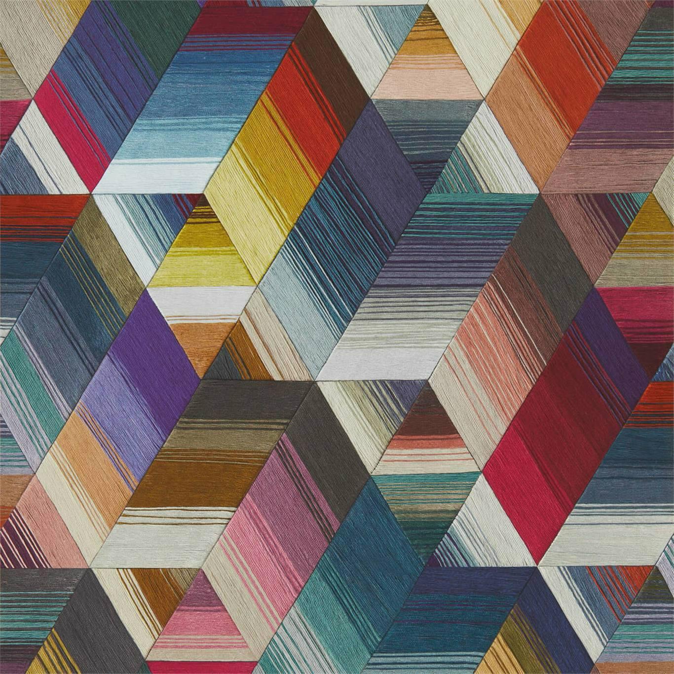 Harlequin Arccos Cerise/Neptune/Teal Wallpaper