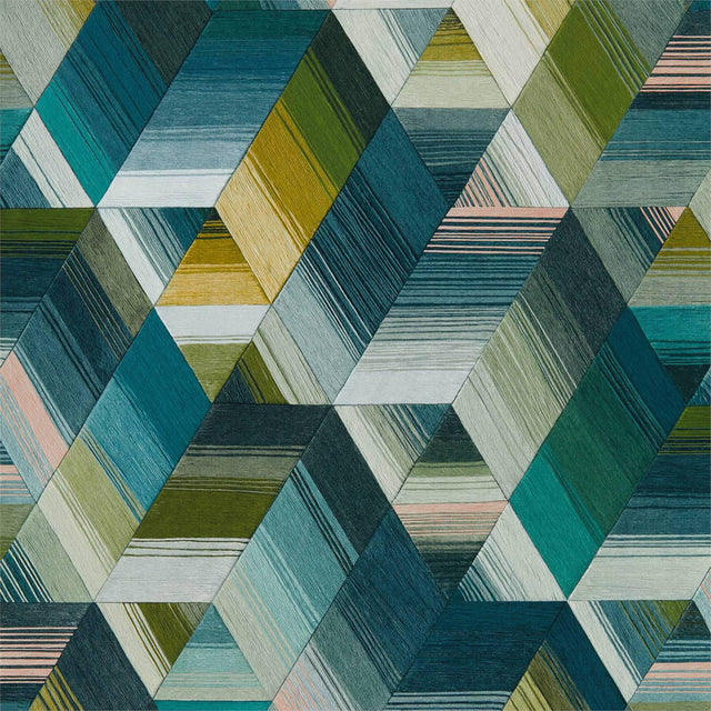 Harlequin Arccos Emerald/Blush Wallpaper