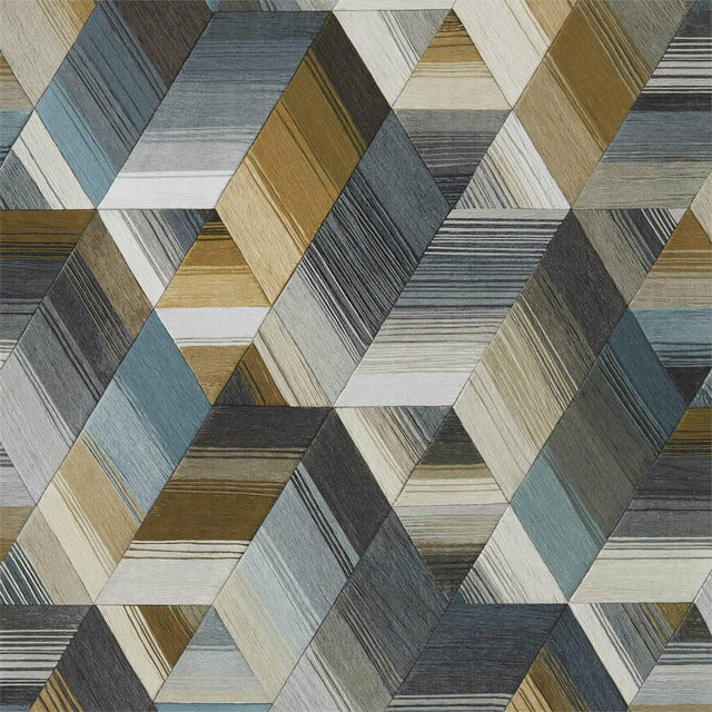 Harlequin Arccos Ochre/Steel Wallpaper