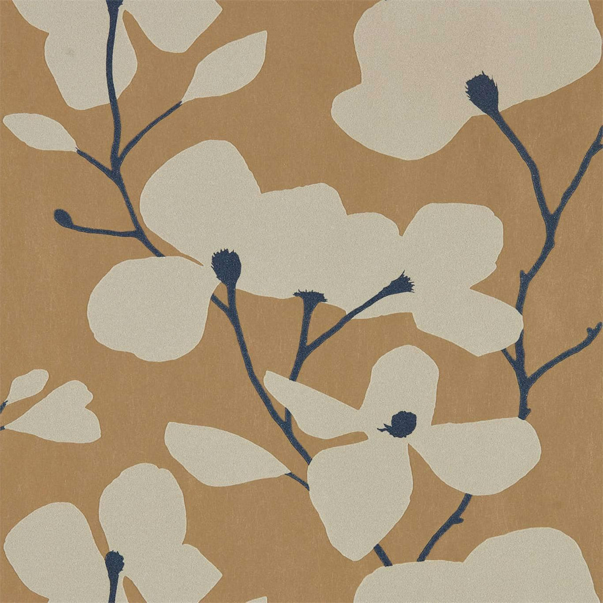 Harlequin Kienze Shimmer Antique Gold/Ink Wallpaper