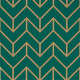 Harlequin Tessellation Teal/Gold Wallpaper