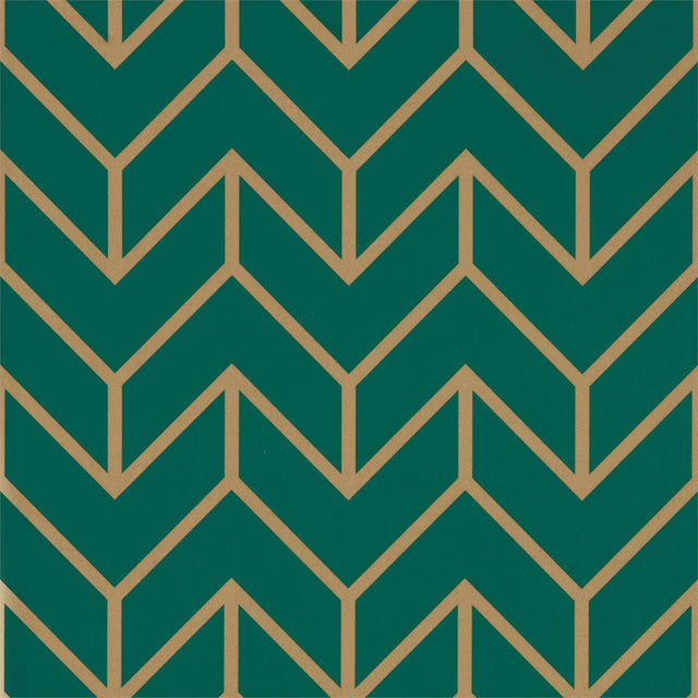 Harlequin Tessellation Teal/Gold Wallpaper