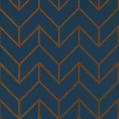 Harlequin Tessellation Marine/Copper Wallpaper