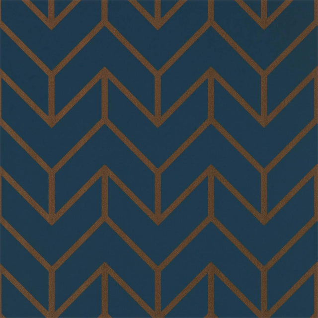 Harlequin Tessellation Marine/Copper Wallpaper