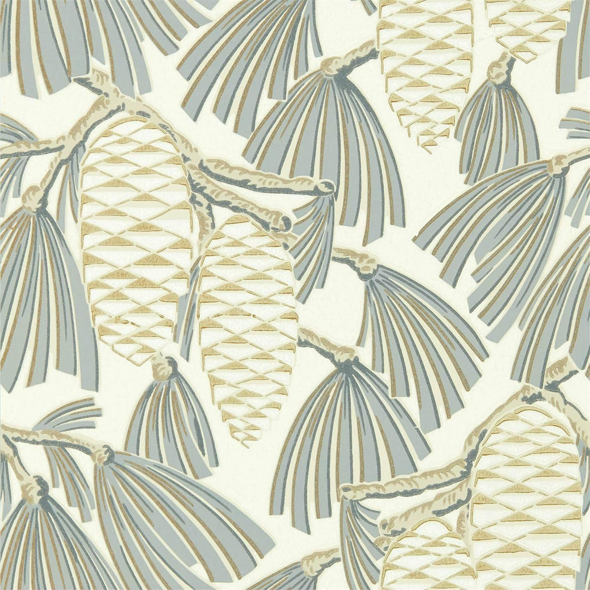 Harlequin Foxley Platinum/Gold Wallpaper