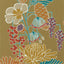 Harlequin Salon Gold/Russett/Atlantic Wallpaper