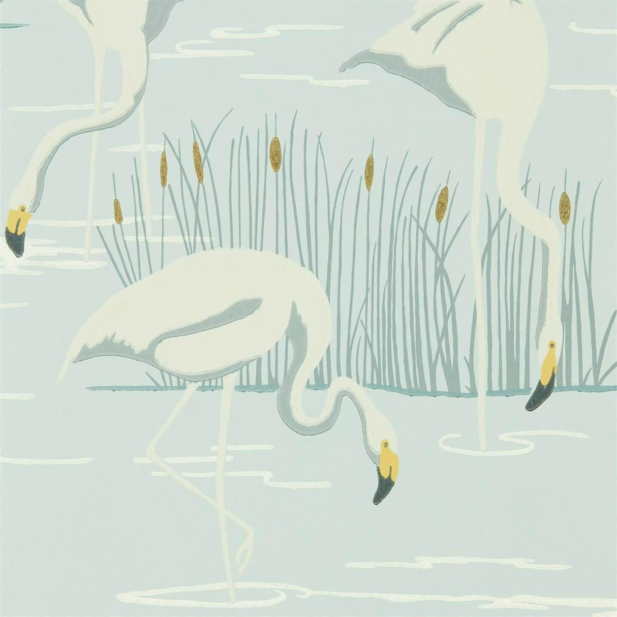 Harlequin Salinas Ice/Linen/Dijon Wallpaper