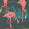 Harlequin Salinas Ebony/Coral/Lagoon Wallpaper