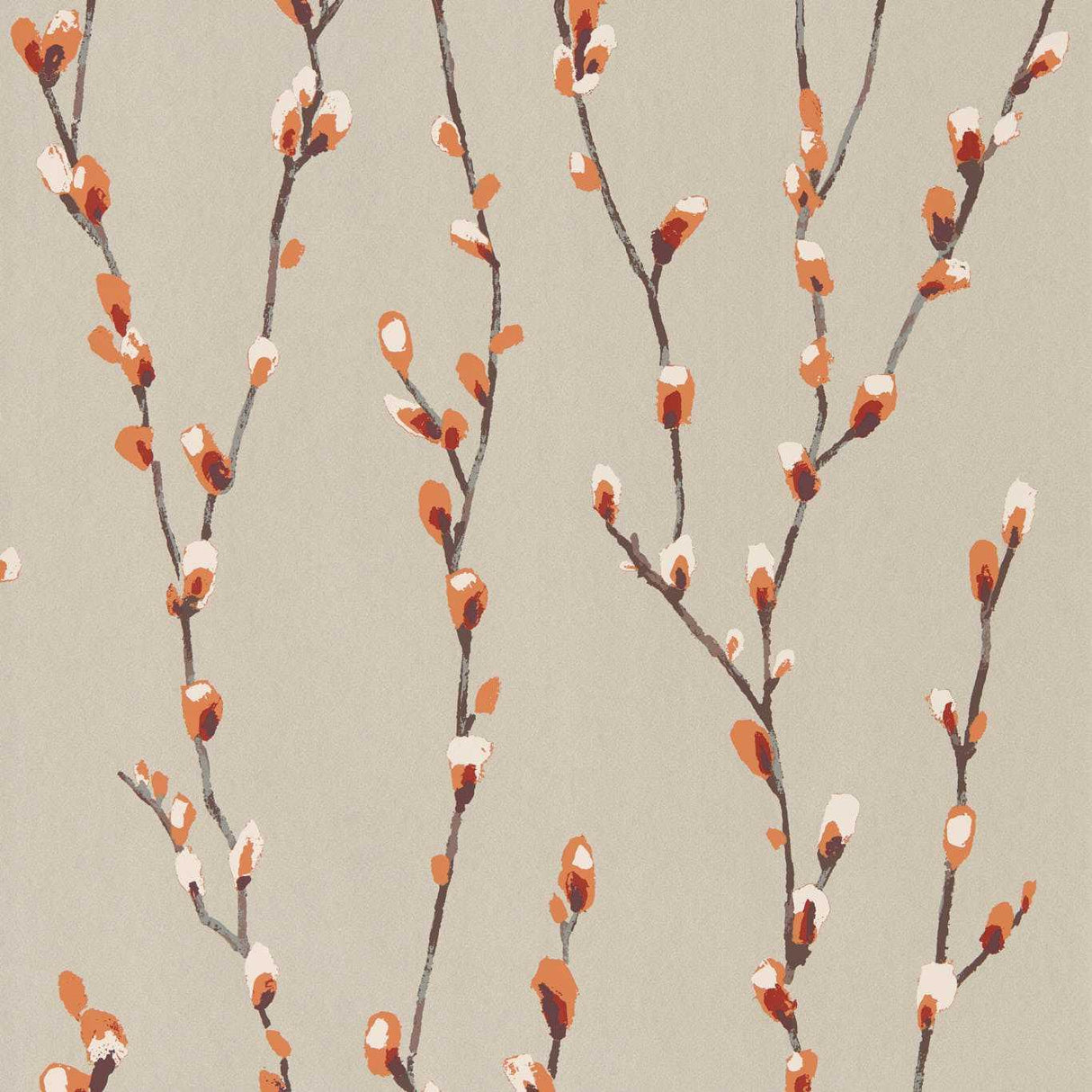 Harlequin Salice Tangerine/Gilver Wallpaper