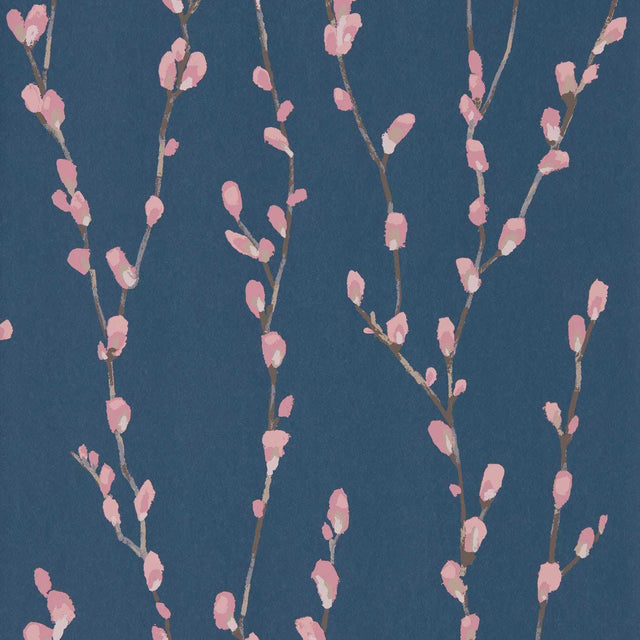 Harlequin Salice Rose/Navy Wallpaper