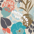 Harlequin Doyenne Sky/Olive/Coral Wallpaper