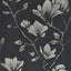 Harlequin Lotus Onyx/Silver Wallpaper