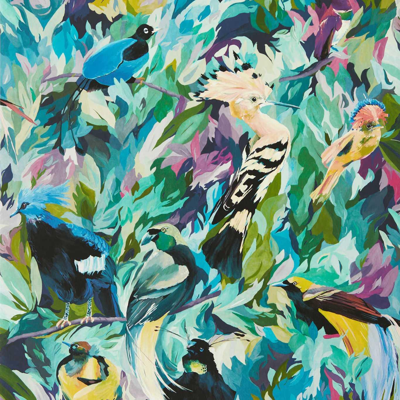 Harlequin Dance Of Adornment Wilderness/ Nectar/ Pomegranate Wallpaper