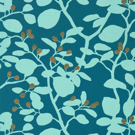 Harlequin Ardisia Amazonia/Teal/ Gold Wallpaper