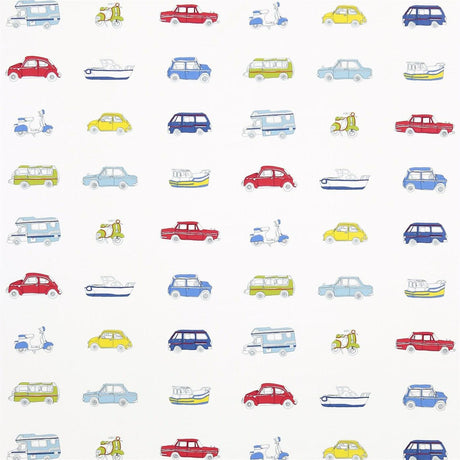 Harlequin Go Go Retro Strawberry,Blue,Lemon Fabric
