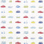 Harlequin Go Go Retro Strawberry,Blue,Lemon Fabric