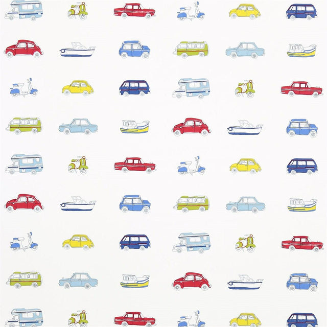 Harlequin Go Go Retro Strawberry,Blue,Lemon Fabric